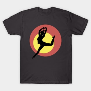 Dancing Silhouette with Coloured Circles T-Shirt